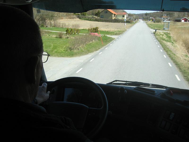 1 april 2008 155.jpg - Vi åker lastbil! (För att träna på riktig digital färdskrivare...)